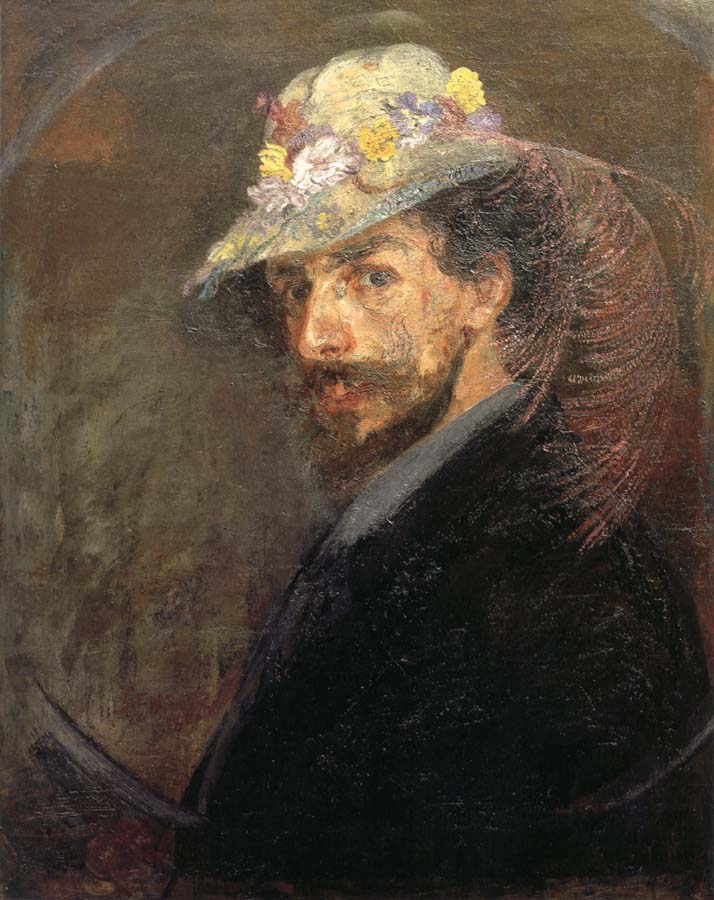 Self-Portrait with Flowered Hat